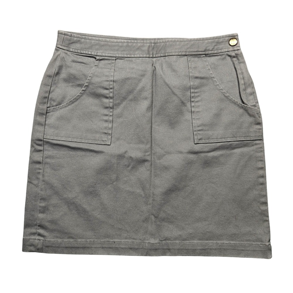 Brooks Brothers Skirt Womens Size 6 Gray Fleece Stretch Cotton Blend Casual Work